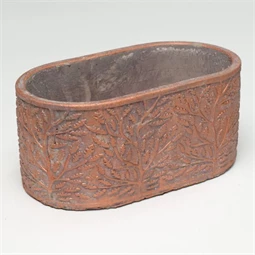 Kaspó ovális növény mintával 20x11x8,8 cm