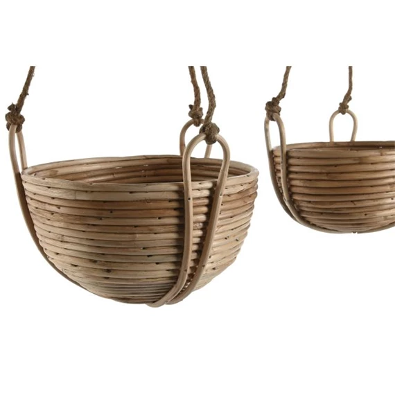 Kaspó szett akasztós, kötéllel 31x31x23 cm S/3