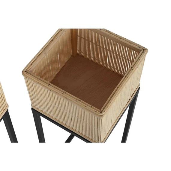 Kaspó szett állvánnyal 28x28x80 cm S/3