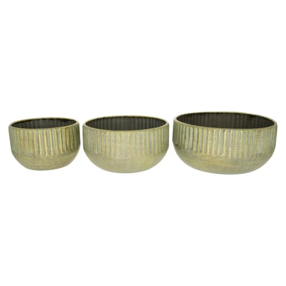 Kaspó szett 18x8,5 cm, 15,5x8 cm, 13x8 cm S/3