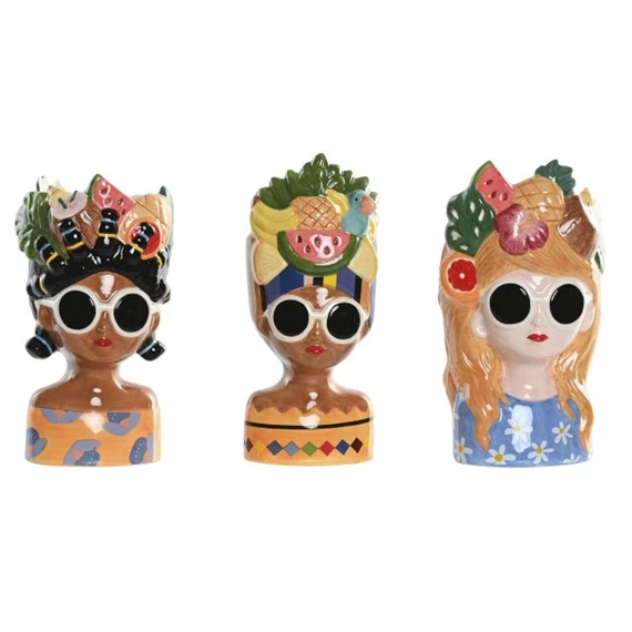 Kaspó szett nő 10x8x18 cm 3 féle