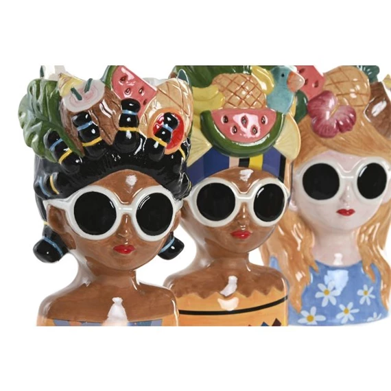 Kaspó szett nő 10x8x18 cm 3 féle