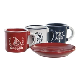 Kávés készlet 11x11x2 cm 90 ml S/6 