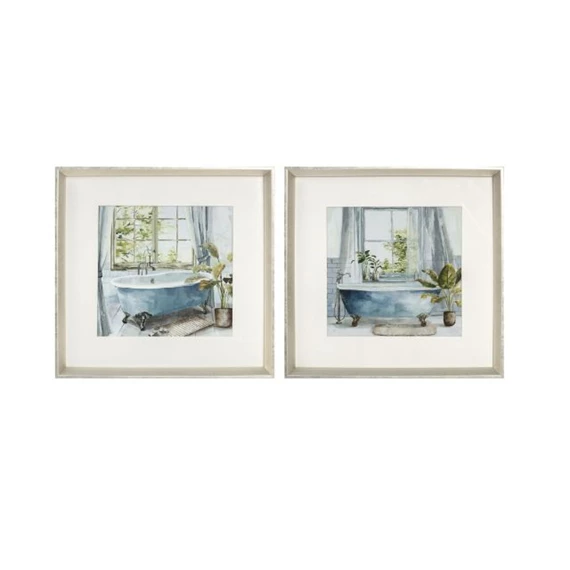 Kép fürdőszoba keretes 32x2,5x32 cm 2 féle