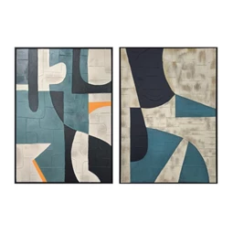 Kép keretes, absztrakt, kézzel festett 83x3,5x123 cm 2 féle