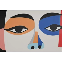 Kép keretes, absztrakt nő 80x3,5x80 cm 2 féle