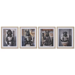 Kép keretes, kutya 40x2,3x50 cm 4 féle