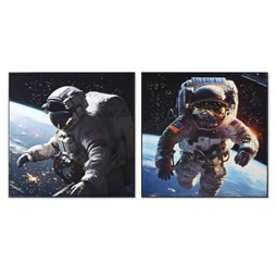 Kép keretes, űrhajós 100x4x100 cm 2 féle