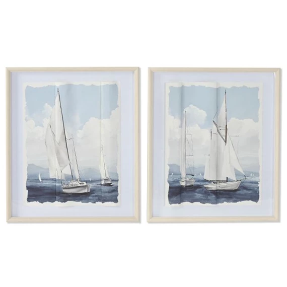 Kép keretes, vitorlás 52,5x4x62,5 cm 2 féle