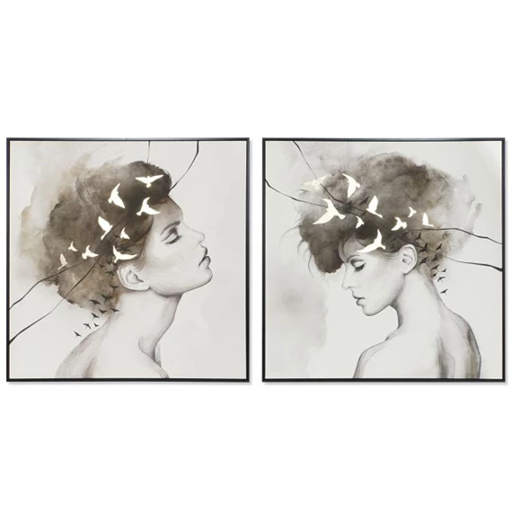 Kép lány keretes 100x4x100 cm 2 féle