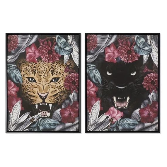 Kép leopárd, puma, keretes 53x4,3x73 cm 2 féle