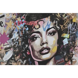 Kép nő, keretes 30x2x30 cm S/4