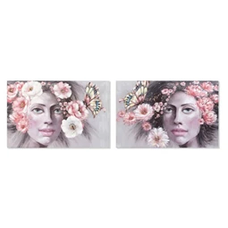 Kép nő virágokkal 120x3x80 cm 2 féle