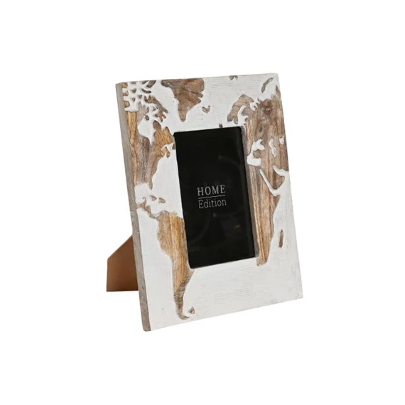 Képkeret világtérkép 20x2x25 cm