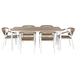 Kerti étkező garnitúra 180x90x75 cm S/7