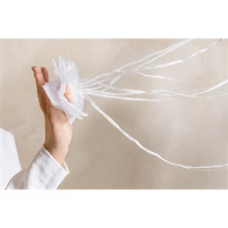 Kézi virág szett 7,5 cm átmérő fehér S/10