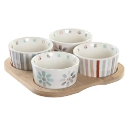 Kínáló szett előételhez 19,7x19,7x1 cm S/5