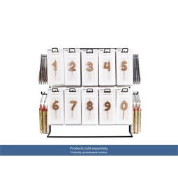 Kis fém bemutatóállvány 43x20,5x41 cm fekete