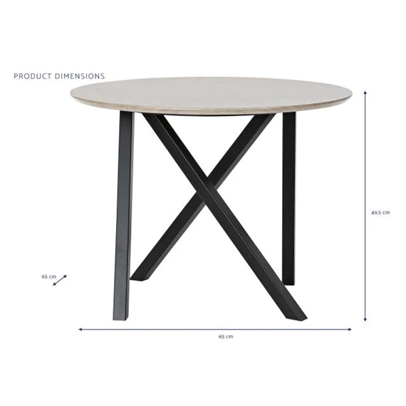 Kisasztal 65x65x49,5 cm