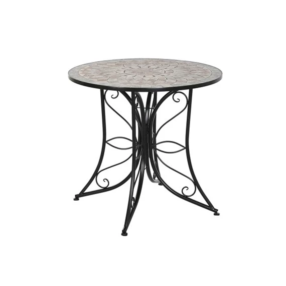 Kisasztal kovácsoltvas mozaik mintával 80x80x76 cm