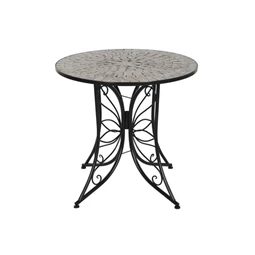 Kisasztal kovácsoltvas, mozaik mintával 80x80x76 cm