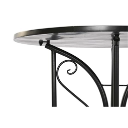 Kisasztal kovácsoltvas, mozaik mintával 80x80x76 cm