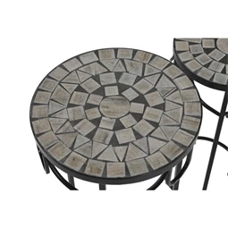 Kisasztal szett kovácsoltvas 30x30x69 cm S/3