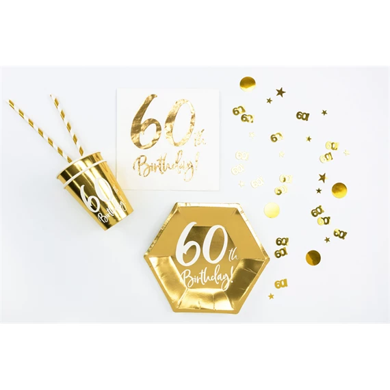 Konfetti 60-as szám fémes 15 g