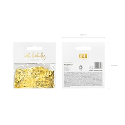 Konfetti 60-as szám fémes 15 g