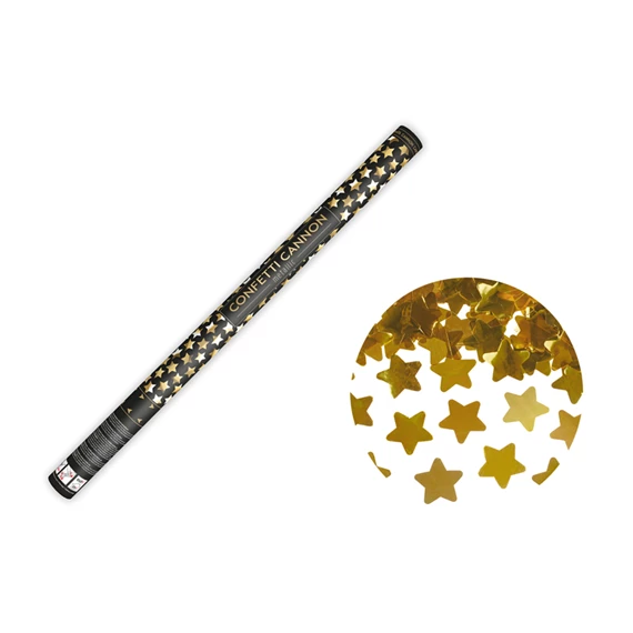 Konfetti ágyú csillagokkal arany 80 cm
