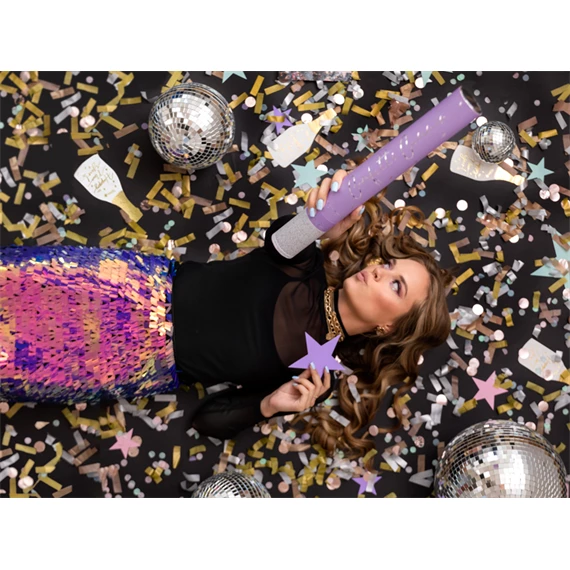 Konfetti ágyú ezüst 40 cm