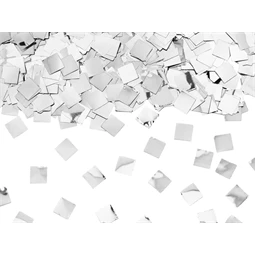 Konfetti ágyú pezsgősüveg alakú 20,5 cm ezüst