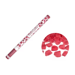 Konfetti ágyú rózsaszirommal mélyvörös 80 cm