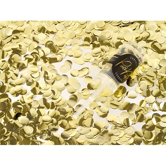 Konfetti push pop arany