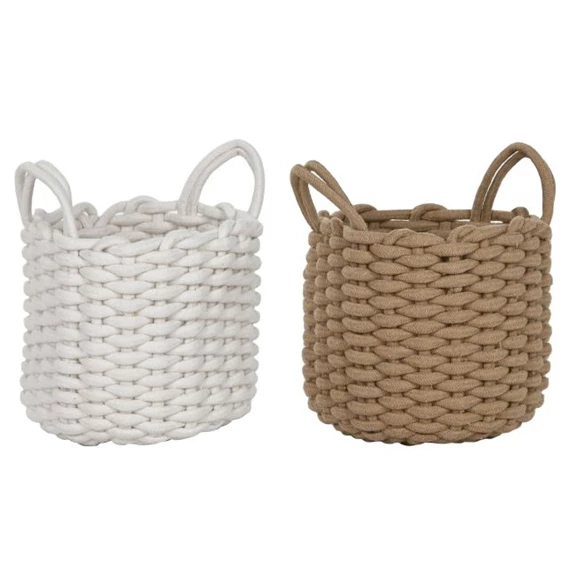 Kosár füllel kerek 25x25x20 cm 2 féle