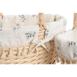 Kosár szett füllel, fonott 45x33x45 cm S/2