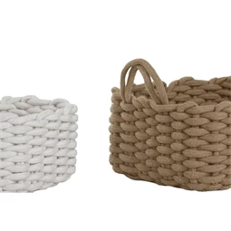 Kosár szett füllel, szögletes 32x25x15 cm 3 féle S/3