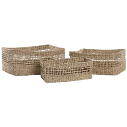 Kosár szett szögletes 45x30x19 cm S/3