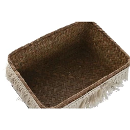 Kosár szett tetővel szögletes 23x17x10 cm S/3