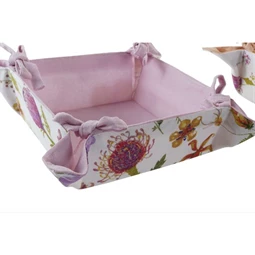 Kosár virágos 34x34x8 cm 2 féle