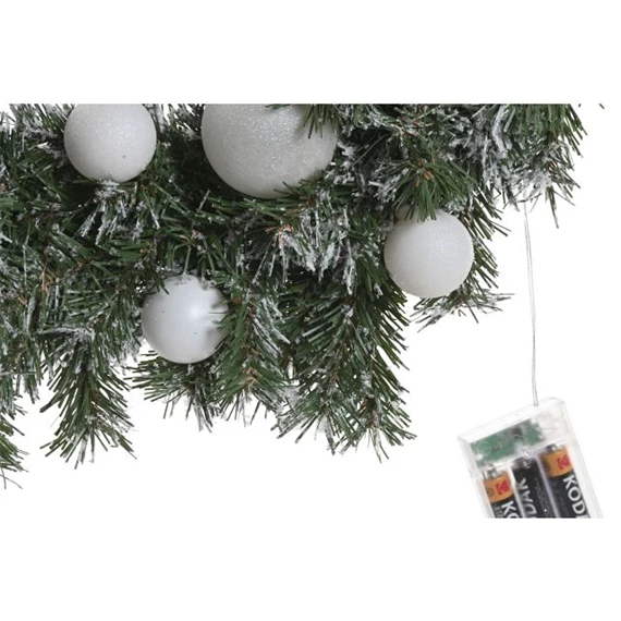 Koszorú 50 LED-es, havas 60x15x60 cm