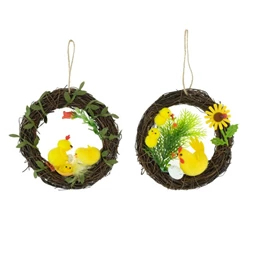 Koszorú csibével, akasztós 15 cm 2 féle