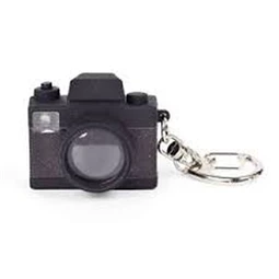 Kulcstartó hanggal, LED-es, fényképezőgép 3,33x3,33x3,33 cm