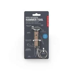 Kulcstartó, mini szerszámkészlet, fa