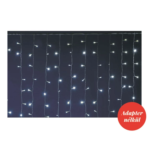 Fényfüggöny sorolható, kül-és beltéri, 400 LED, 2x2 m