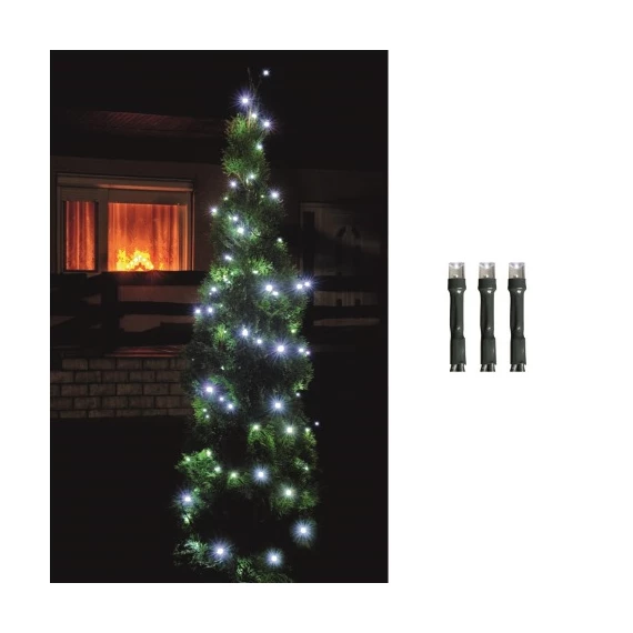 LED-es fényfüzér, kültéri, 8 program, 200 LED, 14 m