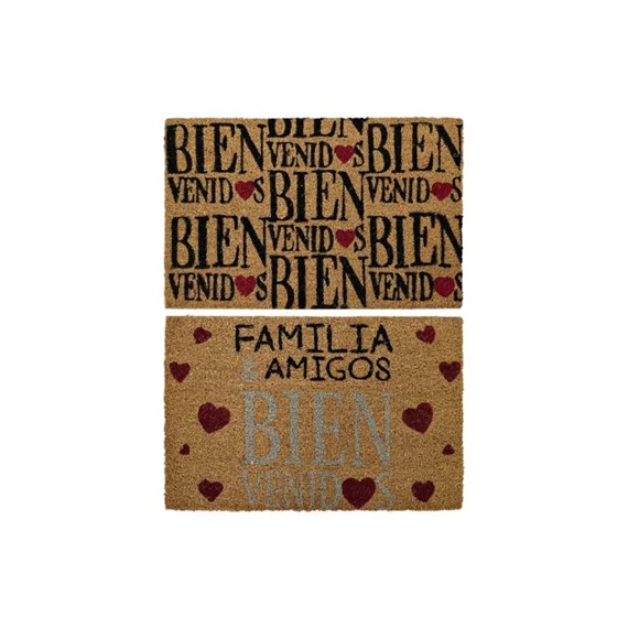 Lábtörlő "Bienvenidos" felirattal 60x40x1,5 cm 2 féle