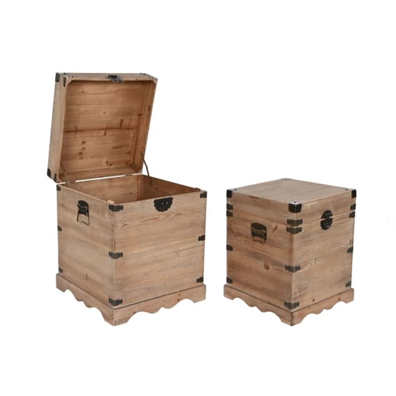 Láda szett rusztikus 50x50x61 cm S/2