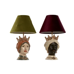 Lámpa asztali, királynővel 26x26x43 cm 2 féle