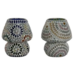 Lámpa asztali, mintás 13x13x17 cm 2 féle